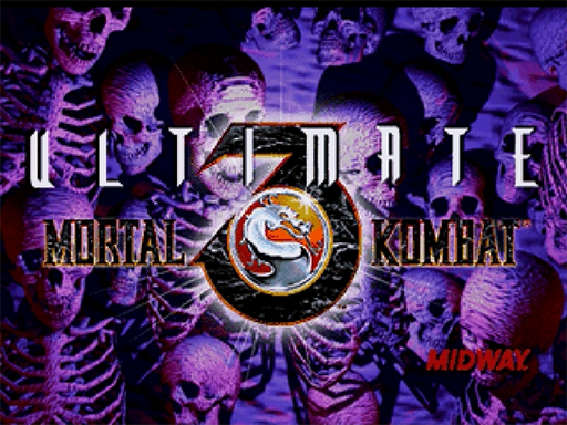 Ultimate Mortal Kombat 3 title screen for Sega Saturn
